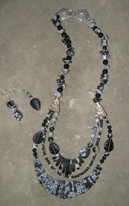 Snowflake Obsidian with Black Onyx | Of Coins & Crystals