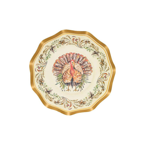Sophistiplate Turkey & Gourds Wavy Appetizer/Dessert Bowls-Lifestyle-Kevin's Fine Outdoor Gear & Apparel