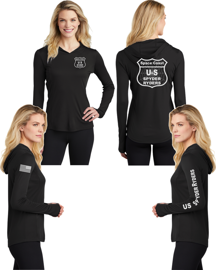 Space Coast US Spyder Ryders - Womens Thumbhole Hoodie - 100% Polyester