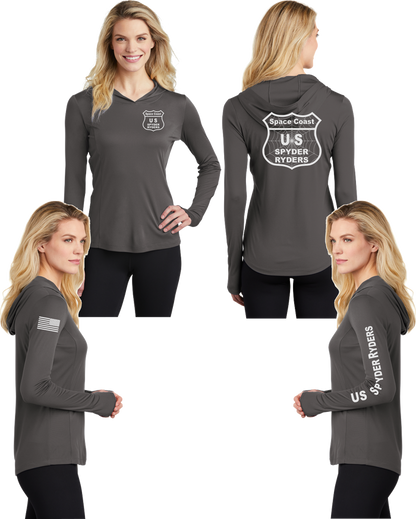 Space Coast US Spyder Ryders - Womens Thumbhole Hoodie - 100% Polyester
