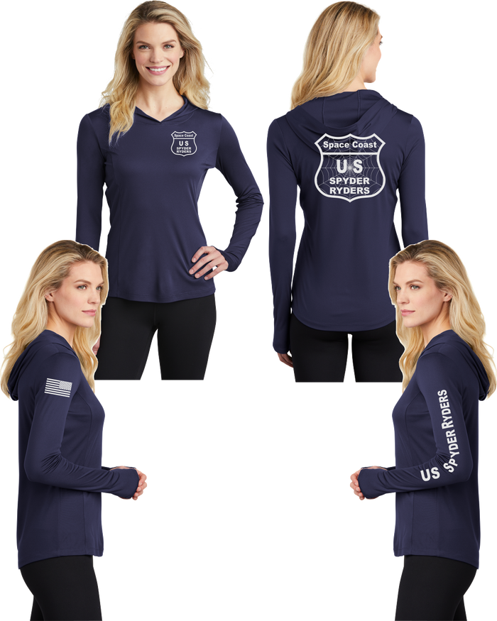Space Coast US Spyder Ryders - Womens Thumbhole Hoodie - 100% Polyester