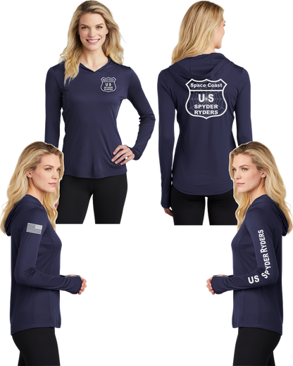 Space Coast US Spyder Ryders - Womens Thumbhole Hoodie - 100% Polyester