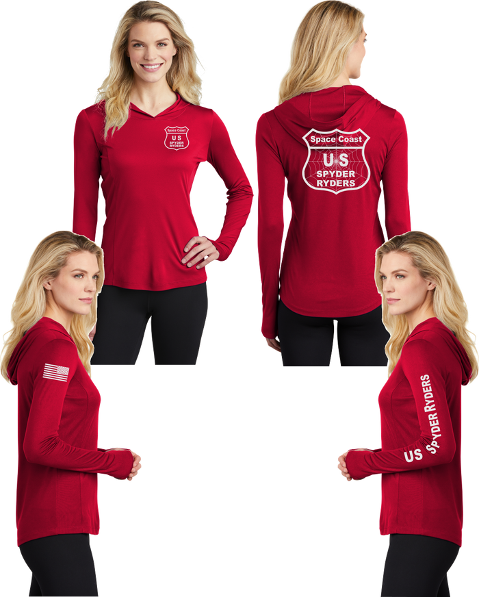 Space Coast US Spyder Ryders - Womens Thumbhole Hoodie - 100% Polyester