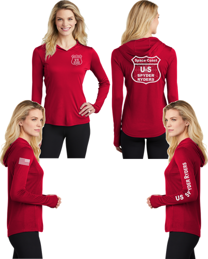 Space Coast US Spyder Ryders - Womens Thumbhole Hoodie - 100% Polyester