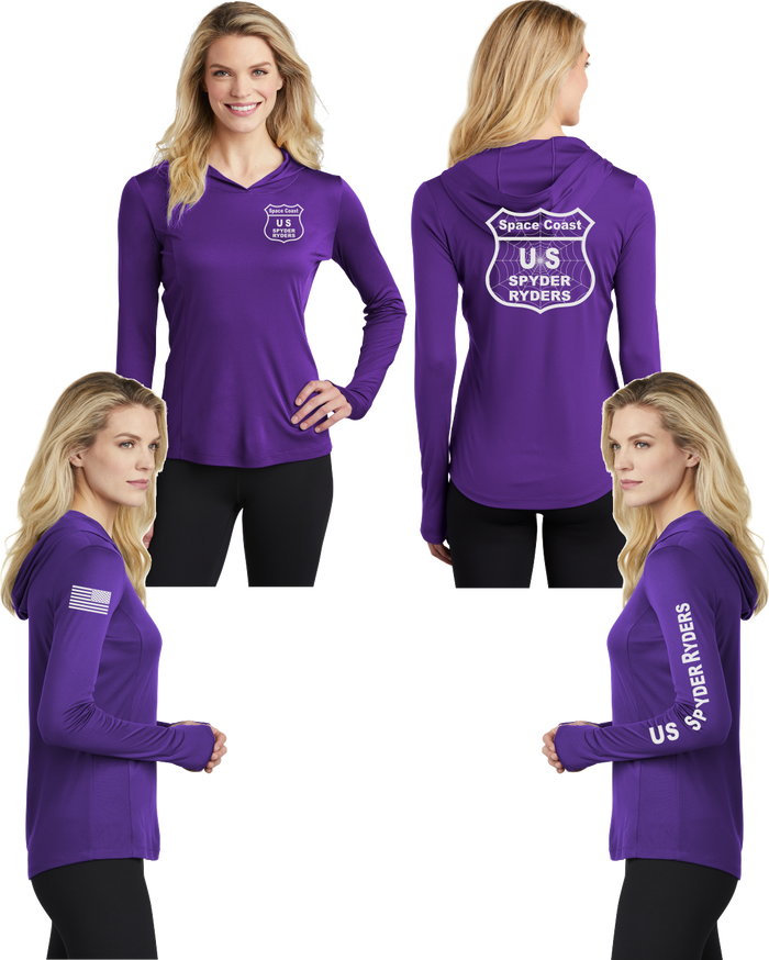 Space Coast US Spyder Ryders - Womens Thumbhole Hoodie - 100% Polyester