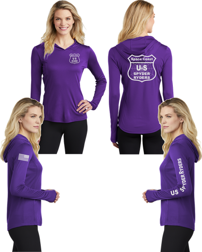 Space Coast US Spyder Ryders - Womens Thumbhole Hoodie - 100% Polyester