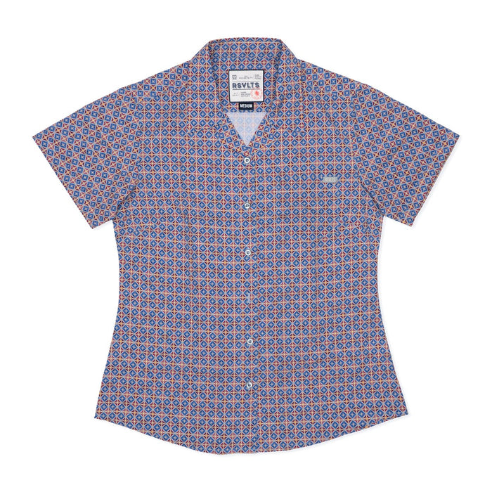 RSVLTS XS RSVLTS Women's Short Sleeve Shirt Spanish Tile – Women's KUNUFLEX Short Sleeve Shirt Spanish Tile – Women's KUNUFLEX Short Sleeve Shirt