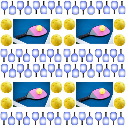 Sports Fabric, Pickleball Fabric, Paddles and Balls, Cotton or Fleece, 3726 - Beautiful Quilt