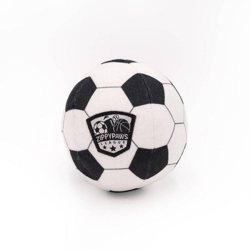 ZippyPaws dog toys SportsBallz Soccer Plush Dog Toy