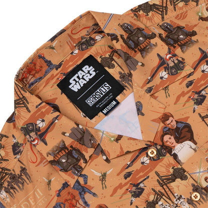 RSVLTS RSVLTS® Star Wars "Attack of the Clones Bedsheets (Orange)" _ Women's KUNUFLEX Short Sleeve Shirt Star Wars "Attack of the Clones Bedsheets (Orange)" _ Women's KUNUFLEX Short Sleeve Shirt