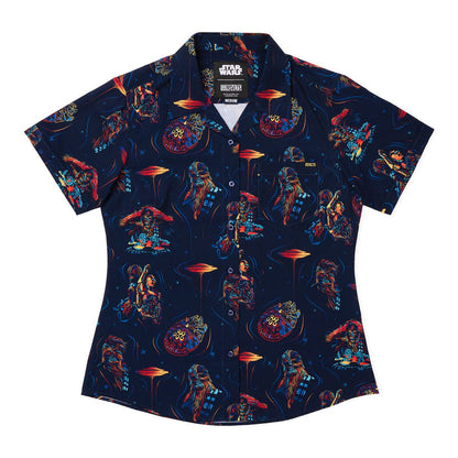 RSVLTS XS RSVLTS® Star Wars "Chewie Neon"_ Women's KUNUFLEX Short Sleeve Shirt Star Wars "Chewie Neon"_ Women's KUNUFLEX Short Sleeve Shirt