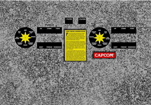 Street Fighter II Champion Edition CPO - Control Panel Overlay - Escape Pod Online