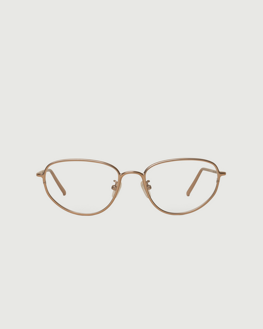 Nickel::Suki Eyeglasses cateye Brown metal front
