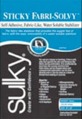 Sulky Sticky Fabri-Solvy, 12 Sheets, 8.5" x 11