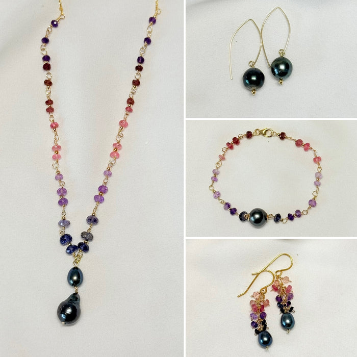 Tahitian fish hook earrings
