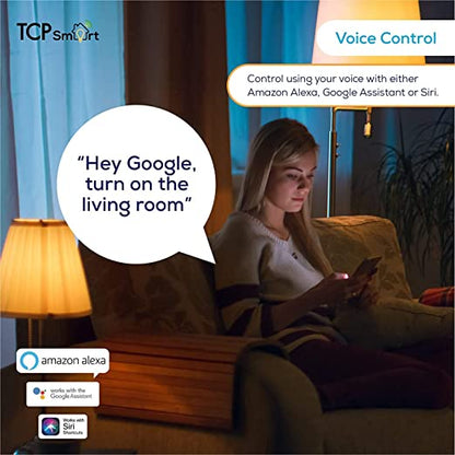 TCP Smart WiFi 9W BC/B22 LED Colour changing White Dimmable Bulb