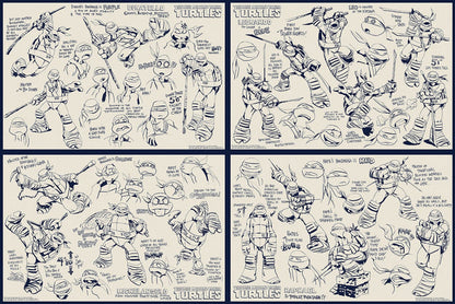 Teenage Mutant Ninja Turtles Character Concepts (Set of 4)