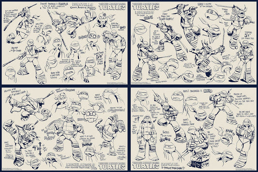 Teenage Mutant Ninja Turtles Character Concepts (Set of 4)