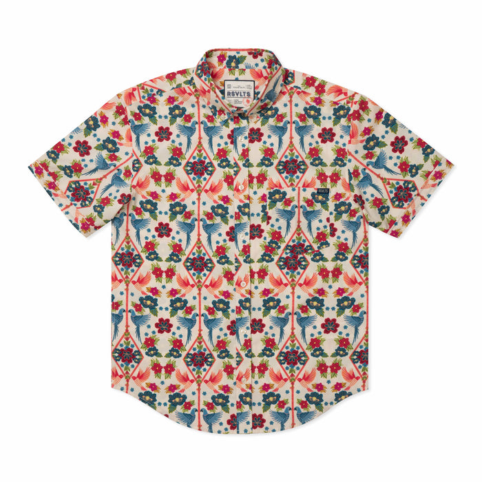 RSVLTS RSVLTS Wild Things "Folk Bird"_ KUNUFLEX Short Sleeve Shirt Wild Things "Folk Bird"_ KUNUFLEX Short Sleeve Shirt