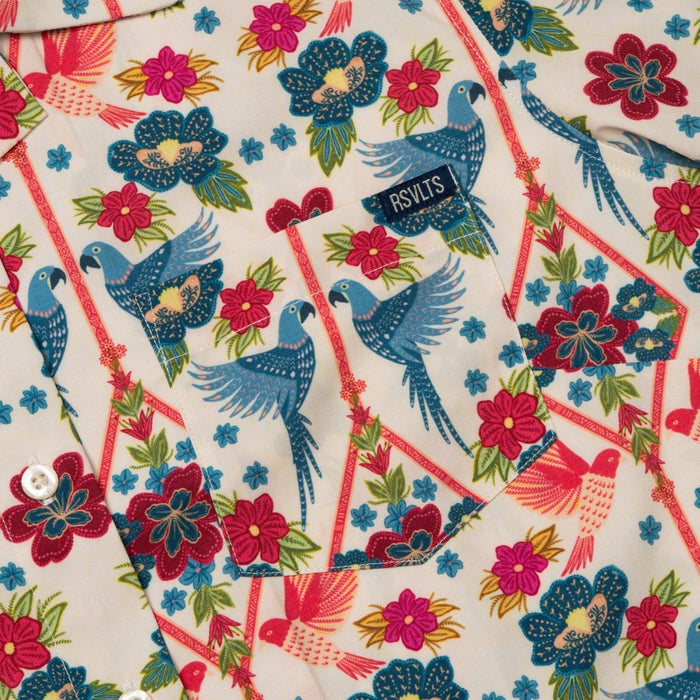 RSVLTS RSVLTS Wild Things "Folk Bird" Women's _ KUNUFLEX Short Sleeve Shirt Wild Things "Folk Bird" Women's _ KUNUFLEX Short Sleeve Shirt
