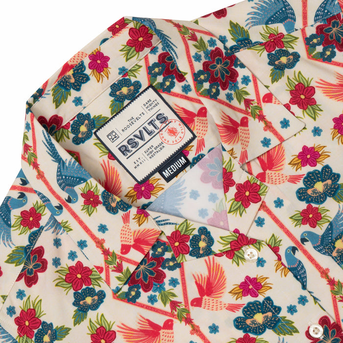 RSVLTS RSVLTS Wild Things "Folk Bird" Women's _ KUNUFLEX Short Sleeve Shirt Wild Things "Folk Bird" Women's _ KUNUFLEX Short Sleeve Shirt