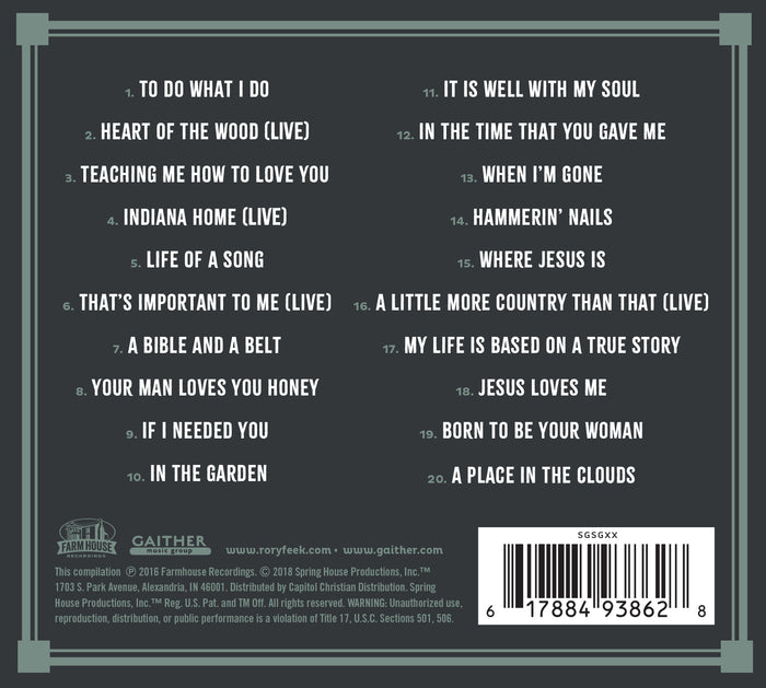 THE SINGER & THE SONG - The Best of Joey+Rory  (CD/DVD Combo)