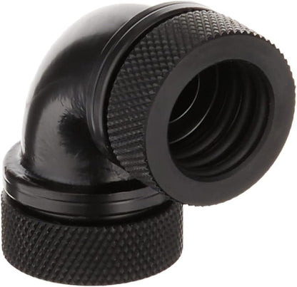 Thermaltake Pacific PETG Tube 90 Degree Dual Compression 16mm OD Black CL-W099-CA00BL-A