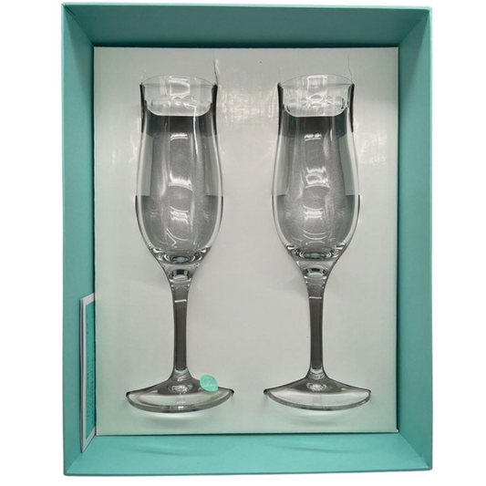 Tiffany & Co Champagne Flute Glass Set of 2