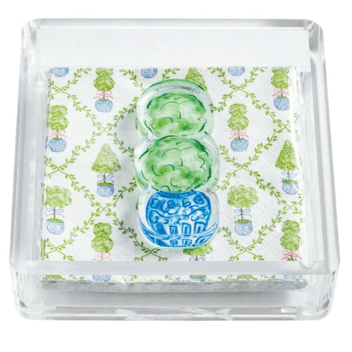Topiary Napkin Holder and Weight Set