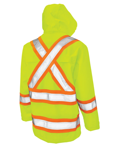 Tough Duck Rip Stop Safety X-Back Rain Jacket #S372