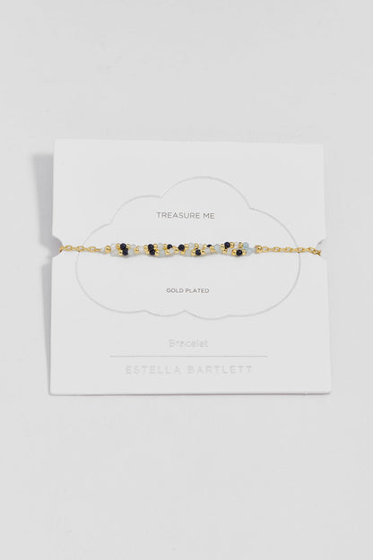Twisted Blue Gemstone Beaded Bracelet