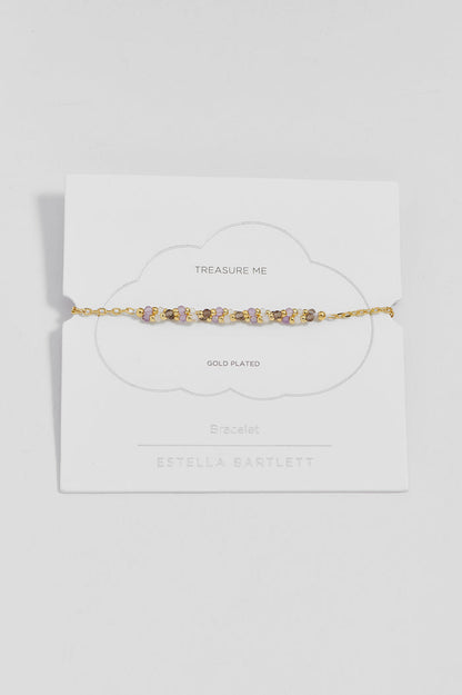 Twisted Lilac Gemstone Beaded Bracelet