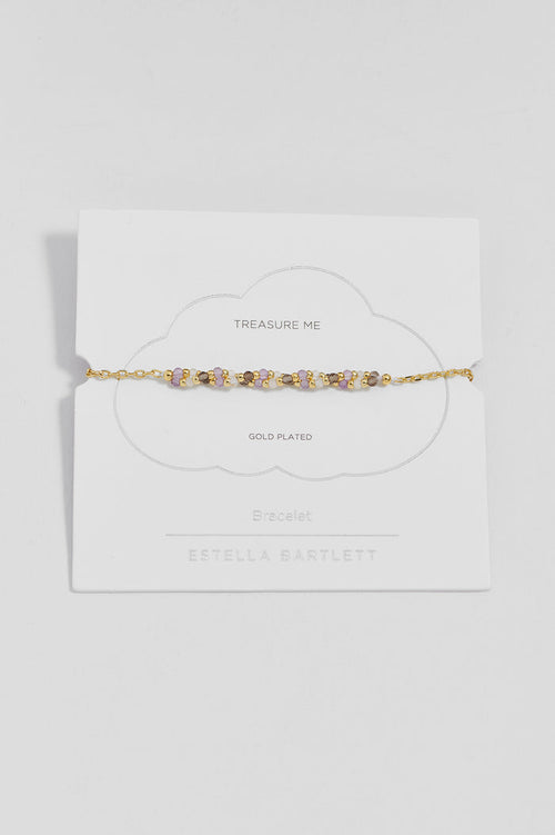 Twisted Lilac Gemstone Beaded Bracelet