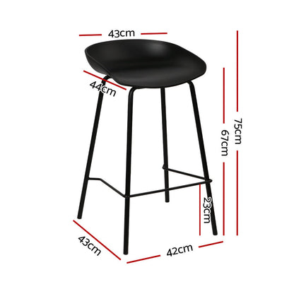 Two Bar Stools Kitchen Counter Stools Metal-Home Living Store-