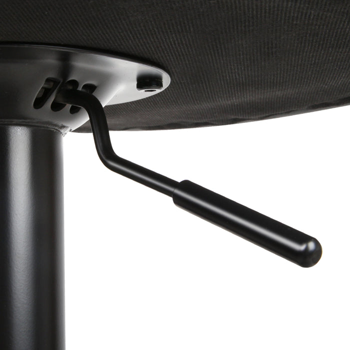 Two Bar Stools Kitchen Dining Chairs Gas Lift Stool Leather Black-Home Living Store-