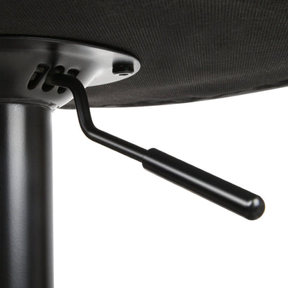 Two Bar Stools Kitchen Dining Chairs Gas Lift Stool Leather Black-Home Living Store-
