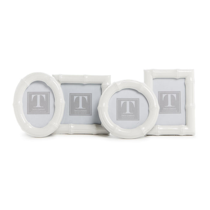 Two's Company High Gloss Faux Bamboo Photo Frame.