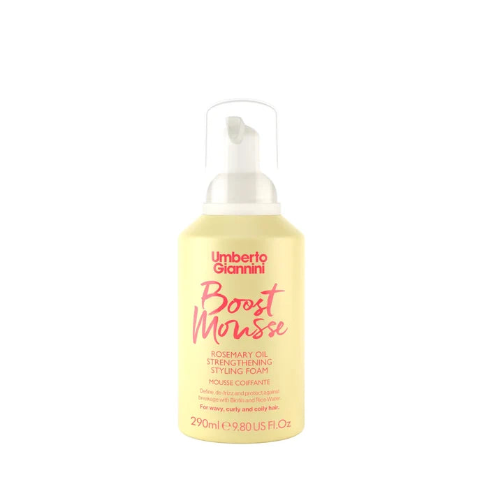 Umberto Giannini Strong Curls Boost Mousse Rosemary Oil Strengthening Styling Foam 290ml