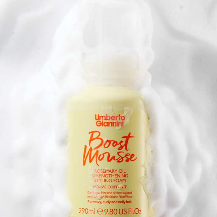 Umberto Giannini Strong Curls Boost Mousse Rosemary Oil Strengthening Styling Foam 290ml