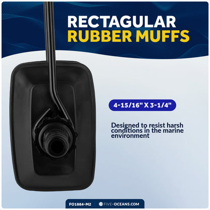 Universal Outboard Motor Flusher, Rectangular Muffs, 2-Pack - FO1884-M2 - Five Oceans