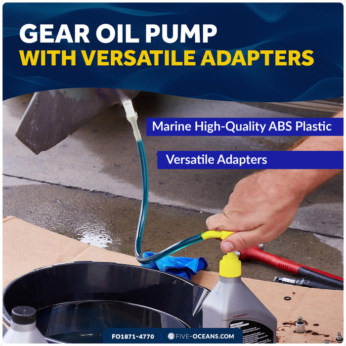 Universal Outboard Motor Flusher Round Muffs & Gear Oil Pump Kit - FO1871-4770 - Five Oceans