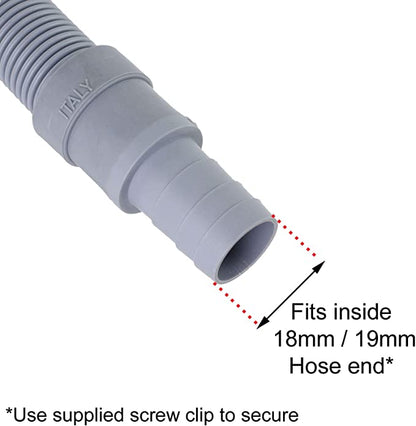 Universal Replacement Washing Machine and Dishwasher Drain Waste Hose Extension Kit, 1.5M 37-UN-55