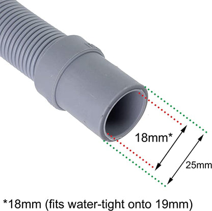 Universal Replacement Washing Machine and Dishwasher Drain Waste Hose Extension Kit, 1.5M 37-UN-55