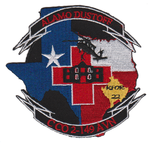 US Army C Co 2-149 Alamo Dustoff KFOR 22 Patch