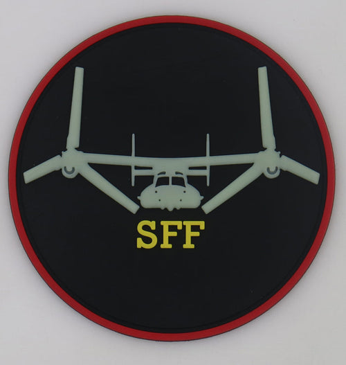 USMC MV-22 Qualification Patch- Safe For Flight (SFF) GITD PVC Patch