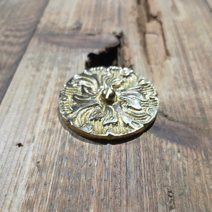 Victorian Bloom Brass Rosette - 2 1/2" - Old West Iron