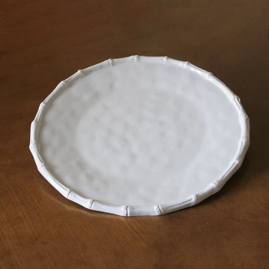 VIDA Bamboo Round Platter (White).