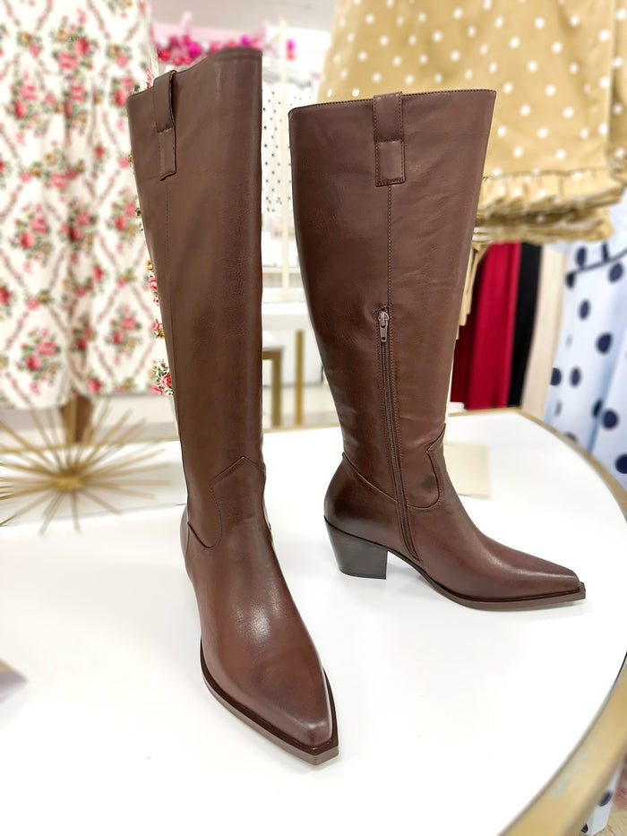 Vienna Tall Brown Leather Boot