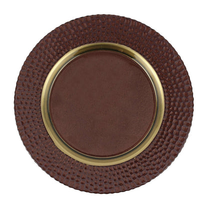 Vietri Pelli Glass Charger-Home/Giftware-Brown-Kevin's Fine Outdoor Gear & Apparel