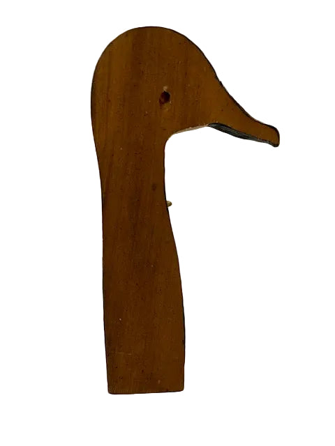 Vtg. Carved Wood Canadian Goose Long Matchstick Holder